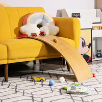 Balance Board di Legno, Pedana di Equilibrio, Tavola Curva per Yoga, Tavola Oscillante Naturala per Bambini e Adulti