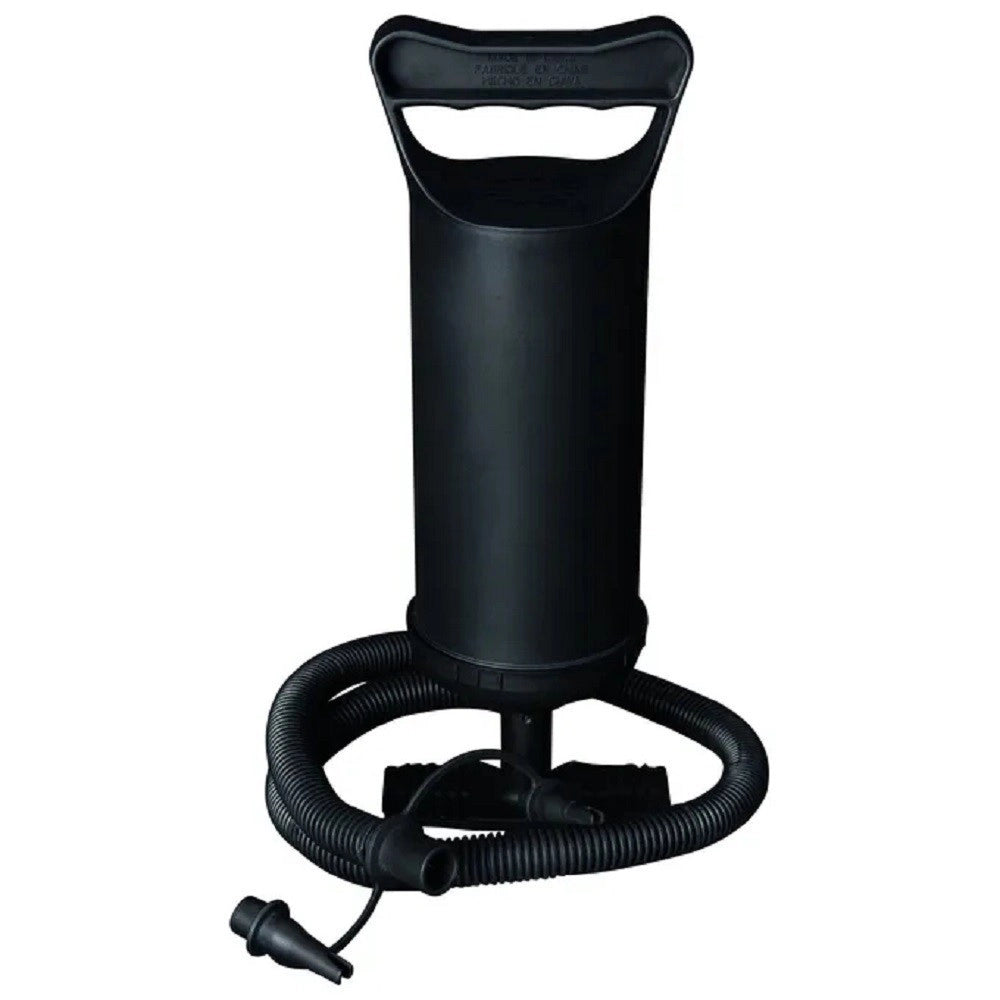 Trade Shop - Pompa Di Gonfiaggio Manuale Piscina 30cm Volume 850cc 3 Adattatori Valvola 62002 -