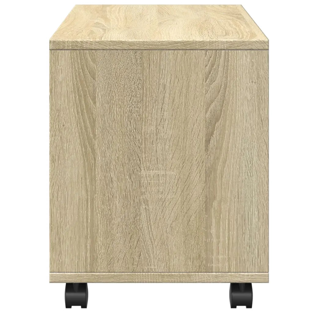 Mobiletto con Ruote Rovere Sonoma 72x33x42,5 cm in Truciolato 853139