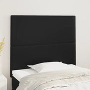 Testiera-Testata-Testiera Decorativa Nera 90x5x118/128 cm in Similpelle 338291