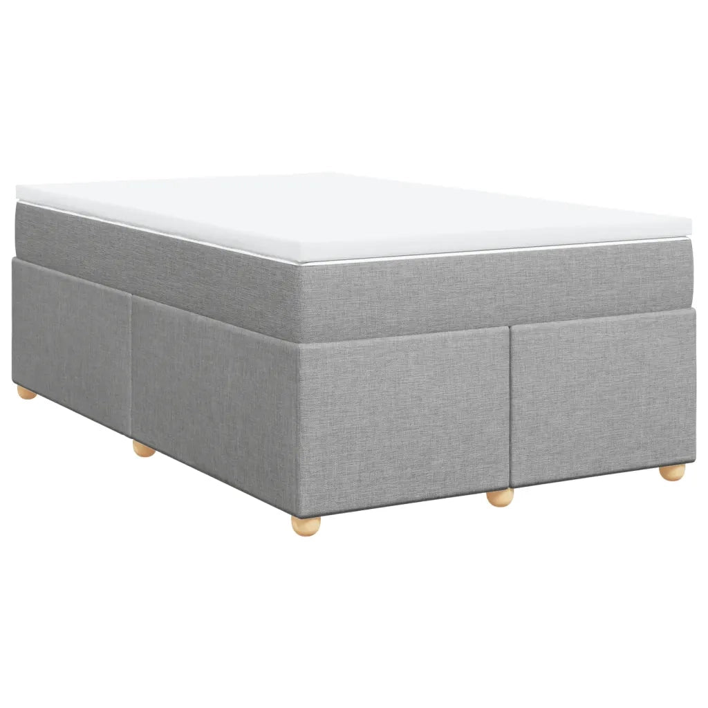 Giroletto a Molle con Materasso Grigio Chiaro 120x200cm Tessuto 3285366