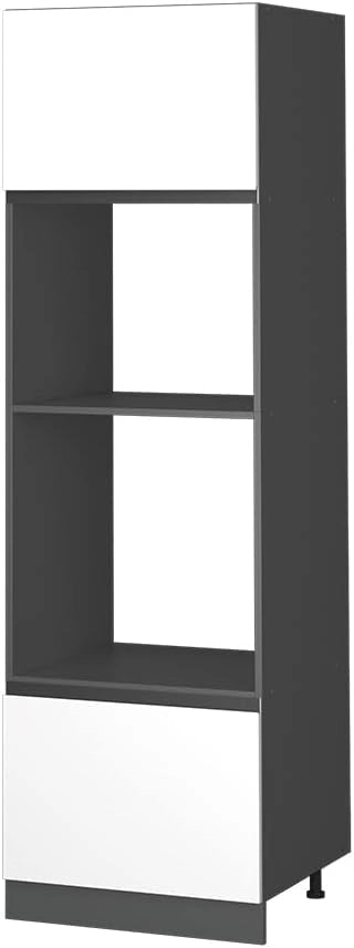 Mobile cucina microonde R-Line, Bianco, 60 cm Forma a J, per la libera combinazione all'interno di sistemi cucina modulari