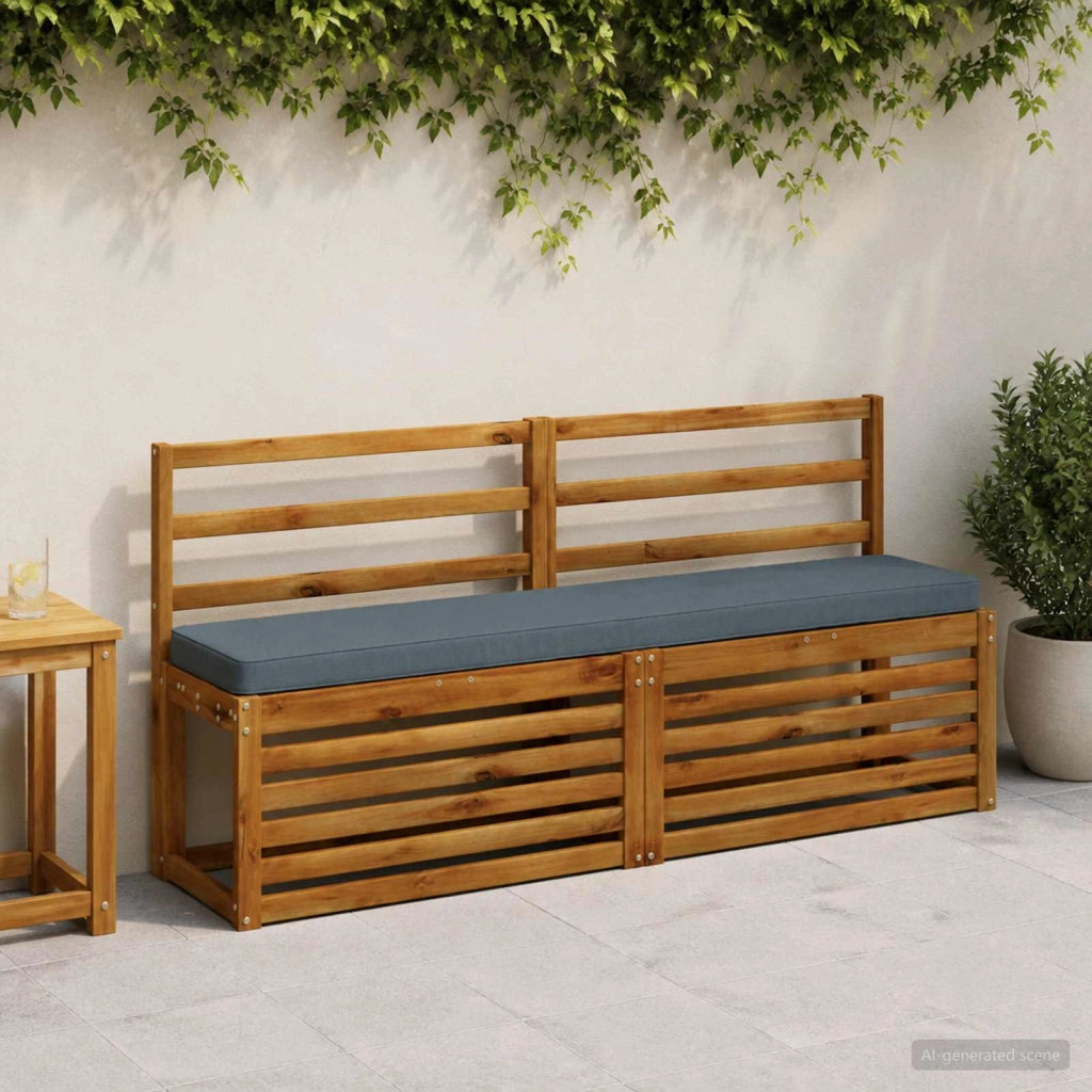 Cuscini per Panchina a 2 Pezzi VUGHT 2 pcs 100% Poliestere Blu 950657