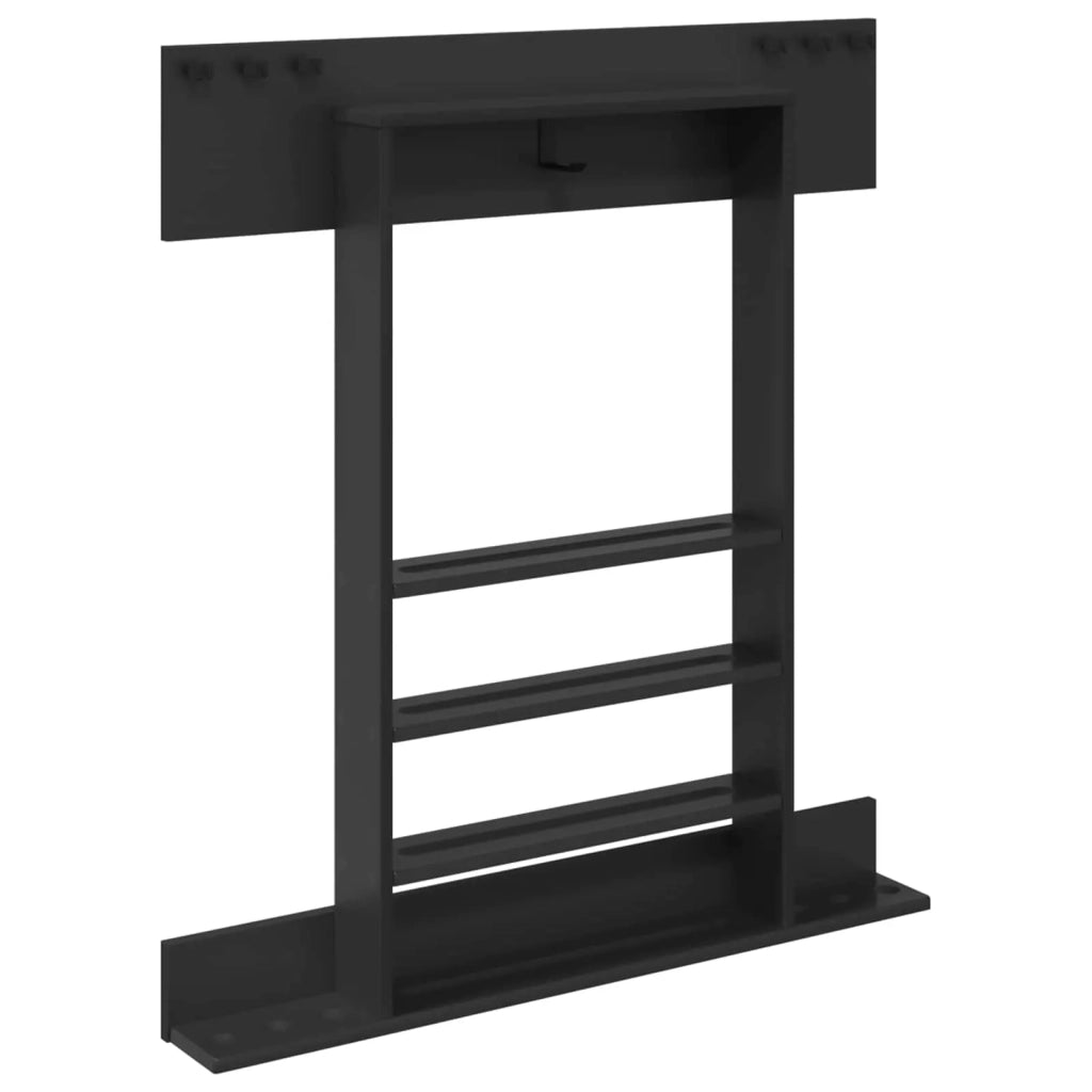 Supporto per stecche da biliardo Legno ingegnerizzato Nero 8006774