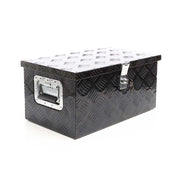 Cassetta portattrezzi in alluminio 50,8x30,5x24cm, nero, con chiave