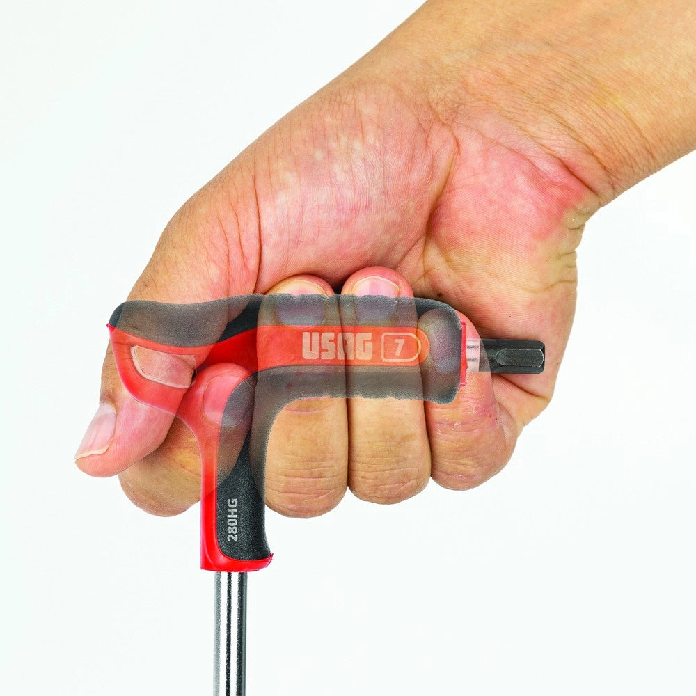 Usag art. 280hg chiave maschio esagonale da 4,0mm con impugnatura bimateriale