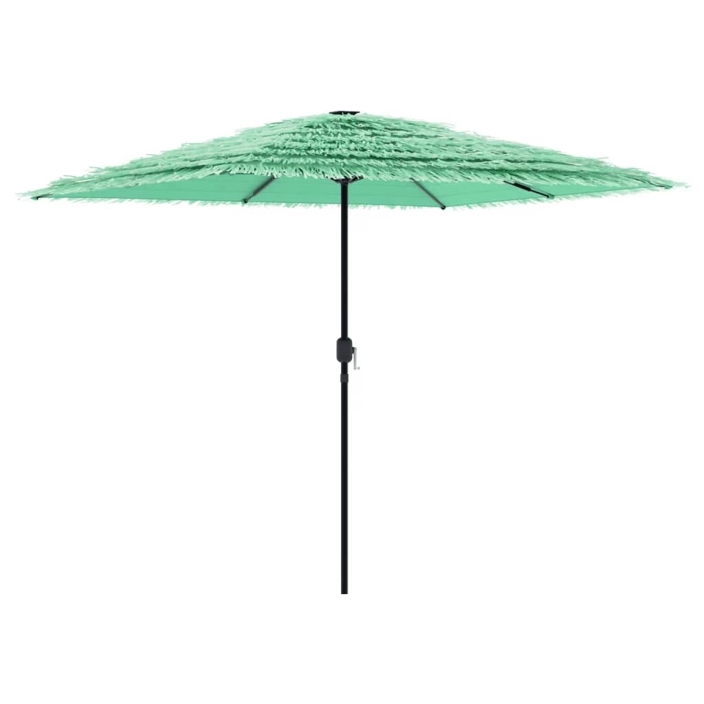 Ombrellone da giardino con robusto palo in acciaio 248 x 248 x 248 cm protezione UV atmosfera accogliente poliestere verde 02_0056387
