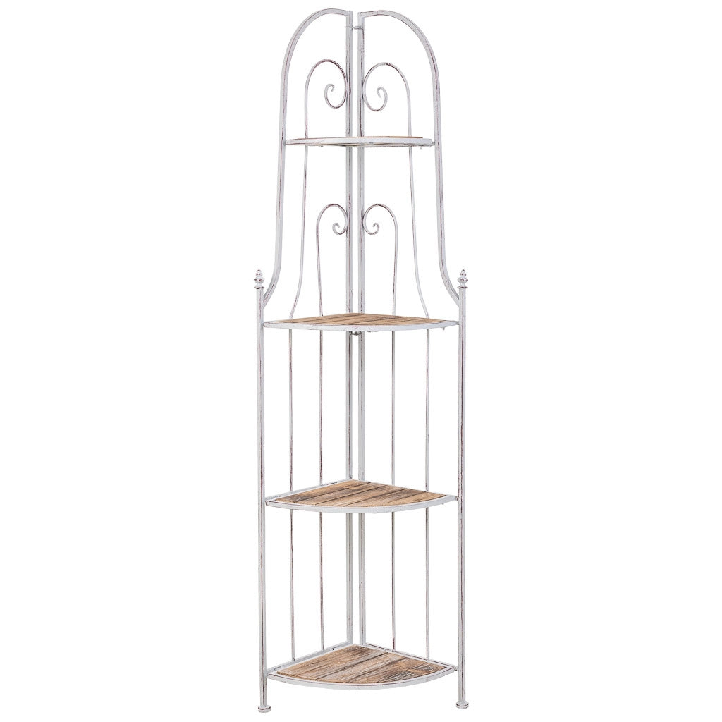Mensola espositiva beige, 37x37x175h cm
