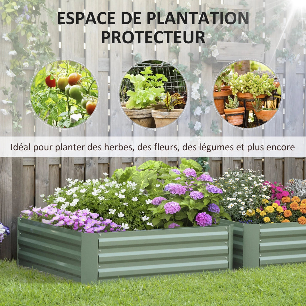 Letto da Giardino 2 Pezzi ¨C zephmum ¨C Verde 100x100x30 cm