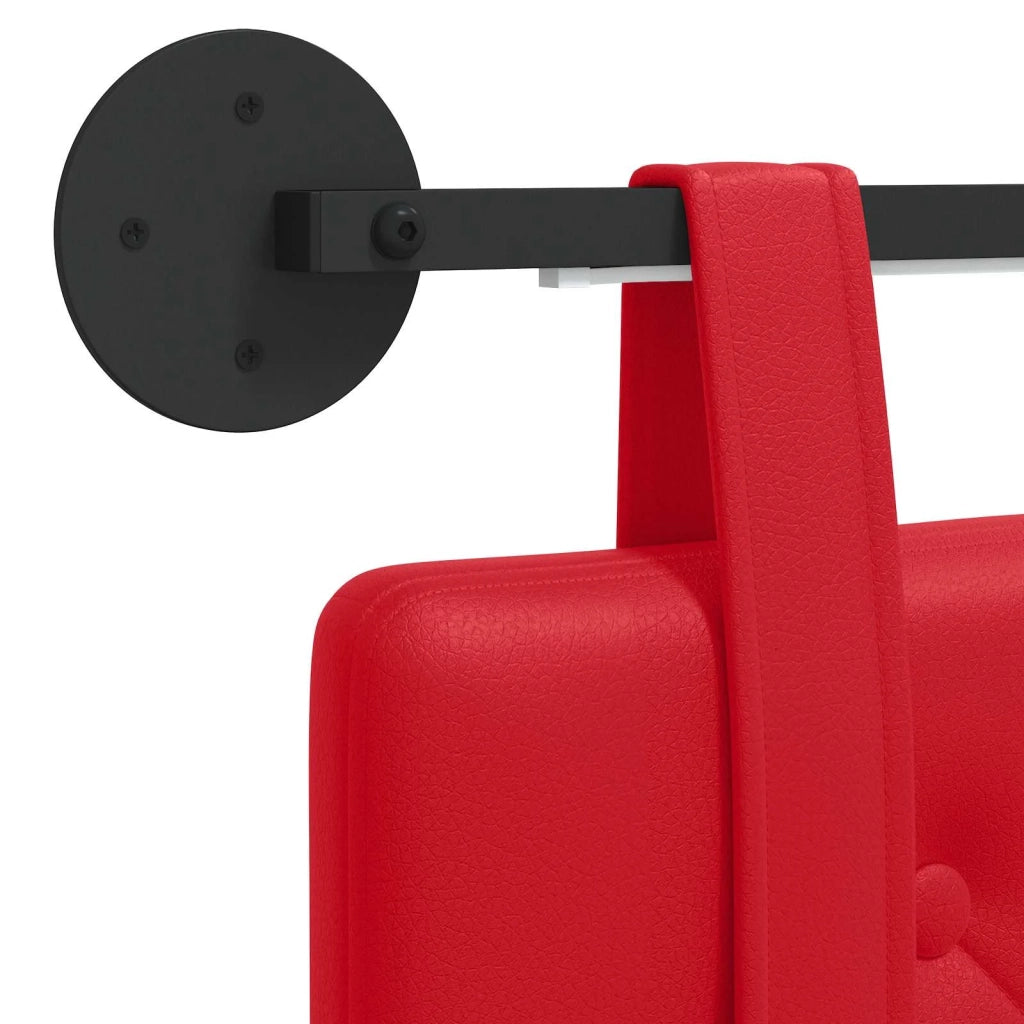 Testiera | Testata sospesa Con luce LED Rosso Similpelle