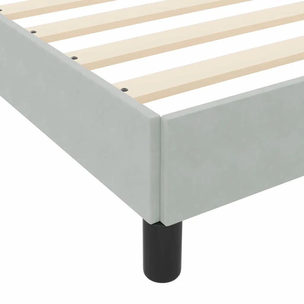 vidaXL Letto box spring con materasso Grigio chiaro 90 x 210 cm