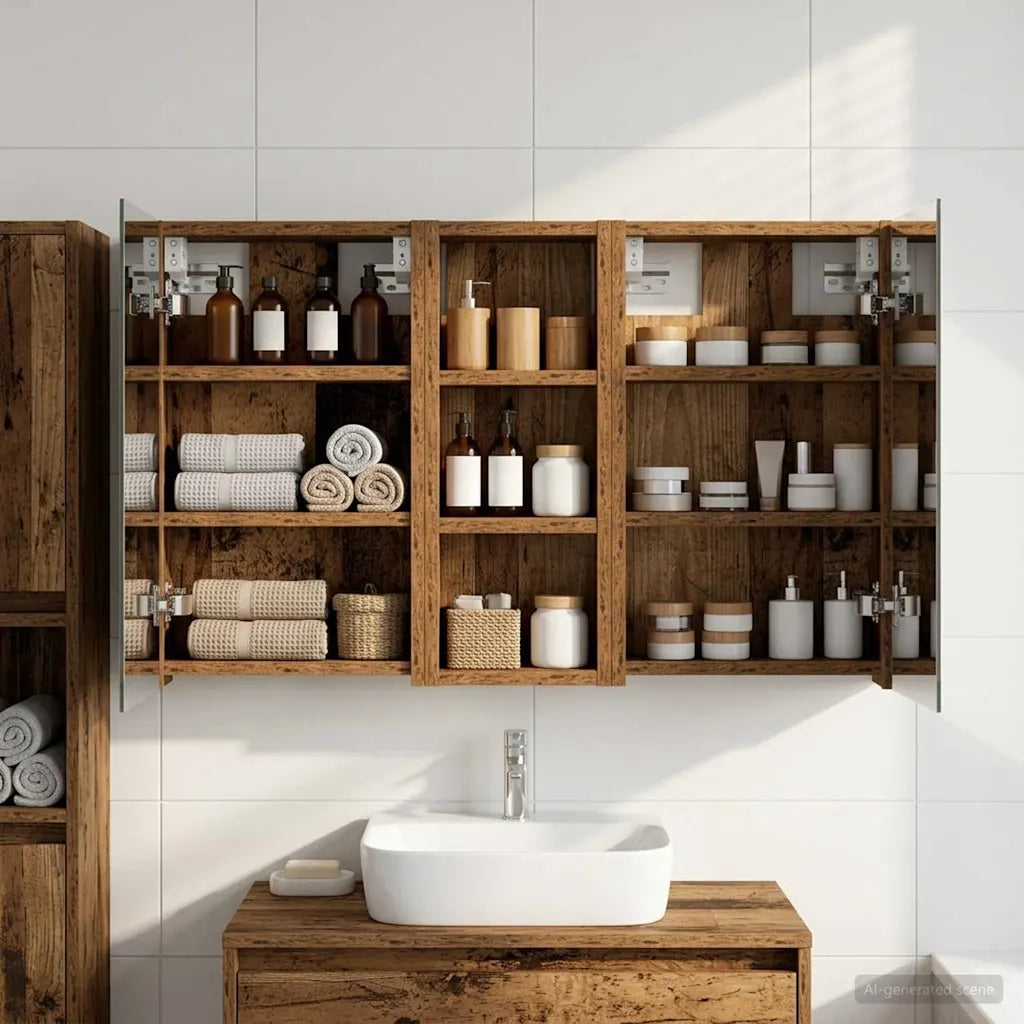 Set di Armadi da Bagno con lo scaffale 3 pcs 80 x 10,5 x 50 cm 3403654