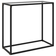 Tavolo Consolle Trasparente 80x35x75 cm in Vetro Temperato cod mxl 7496