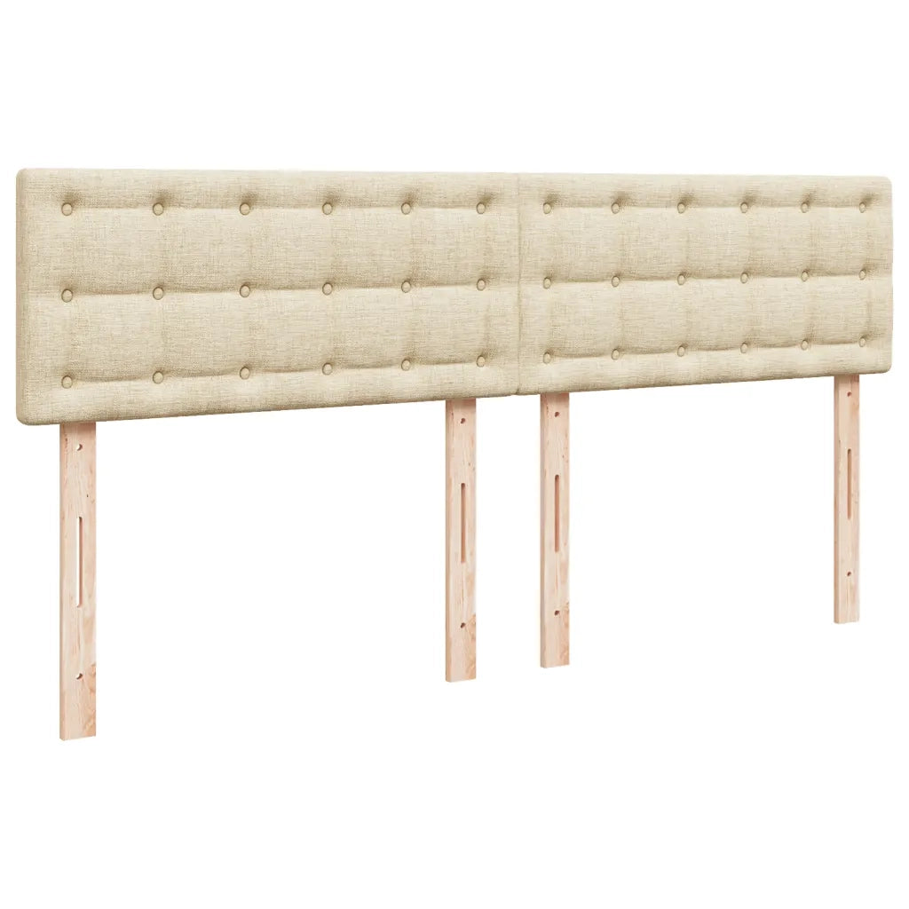 Giroletto a Molle con Materasso Crema 200x200 cm in Tessuto 3286014