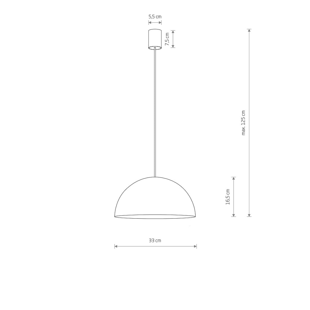 Lampada a sospensione nera/oro Nowodvorski Hemisphere 33cm
