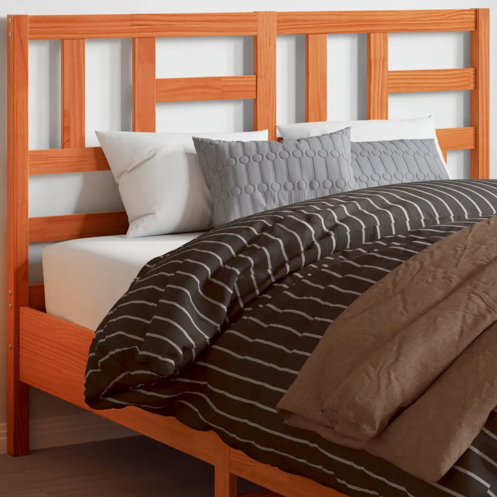 Testiera Marrone Cera 135 cm in Legno Massello di Pinocod mxl 87629