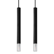 Lampada a sospensione WEZYR Ocean Green in acciaio nero e vetro 2x8W LED IP20