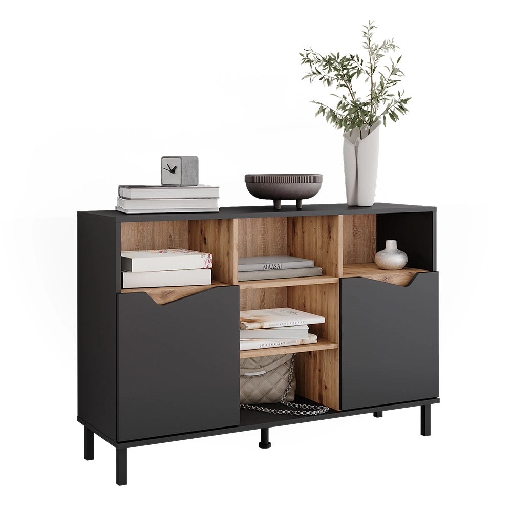 Vicco Credenza Antracite/Artisan 120 x 81.3 cm con 2 porte