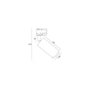 Faretto Per Binari Focus Alluminio Grafite 1 Gu10 Ip20