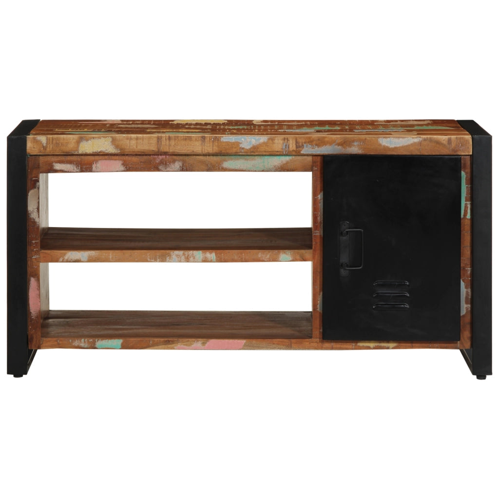 Panchina per scarpe Multicolore 100x40x50 cm in legno massello di recupero
