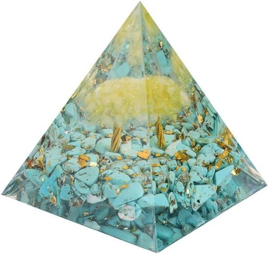 Piramide di Cristallo Orgonit Energia Positiva - Albero della Vita Piramide Reiki Chakra - Yoga Meditazione Successo Regali