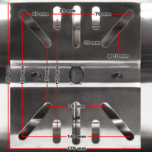 Vaso di espansione 100 l orizzontale acciaio inox per impianti idrici, sistemi autoclave, membrana EPDM