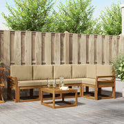 Set di divani da esterno con cuscino 6 pcs Naturale e Beige