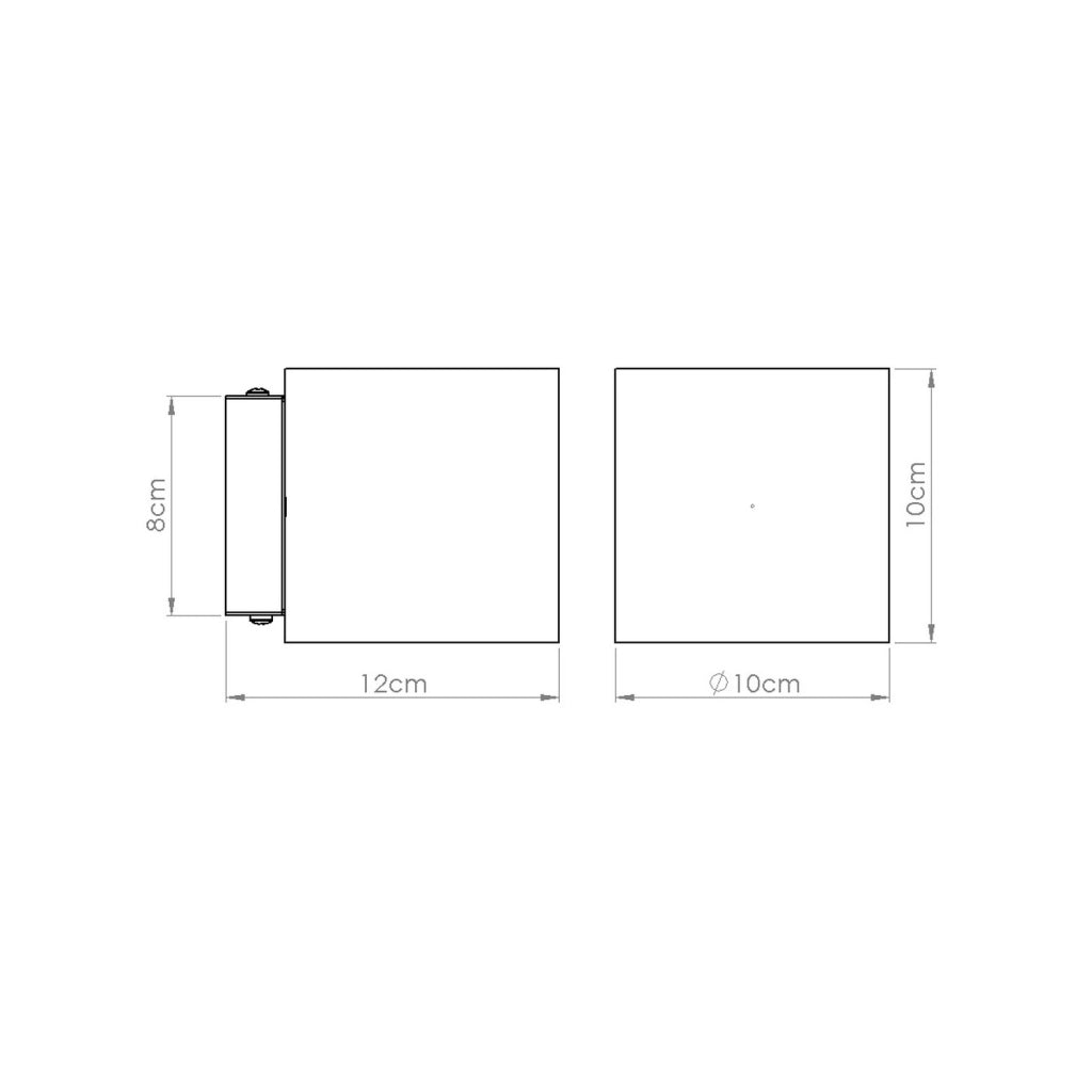 Applique industriale beige cemento cilindro su/giù G9 Pure Lume
