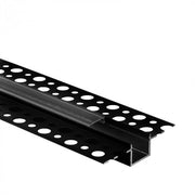 Profilo LED incasso GP02 nero diffusore trasparente 2m Ecolight