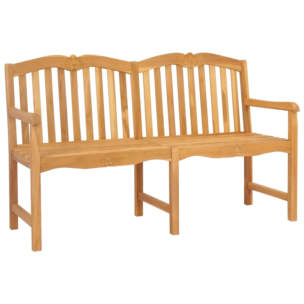 Panchina in legno intagliata a mano Naturale 150 x 60,5 x 95 cm