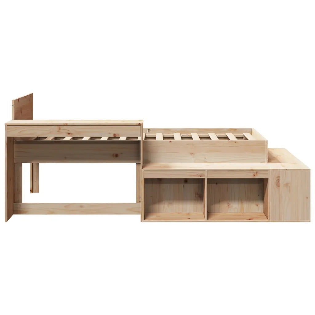 Letto senza Materasso 75x190 cm in Legno Massello Pino 3309752