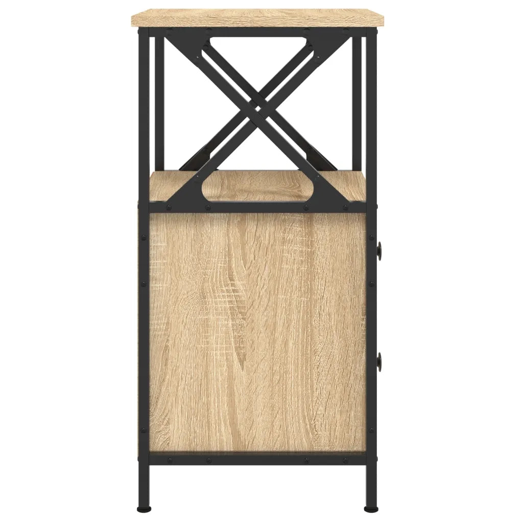 Comodino Rovere Sonoma 34x35,5x70 cm in Legno Multistrato 825945