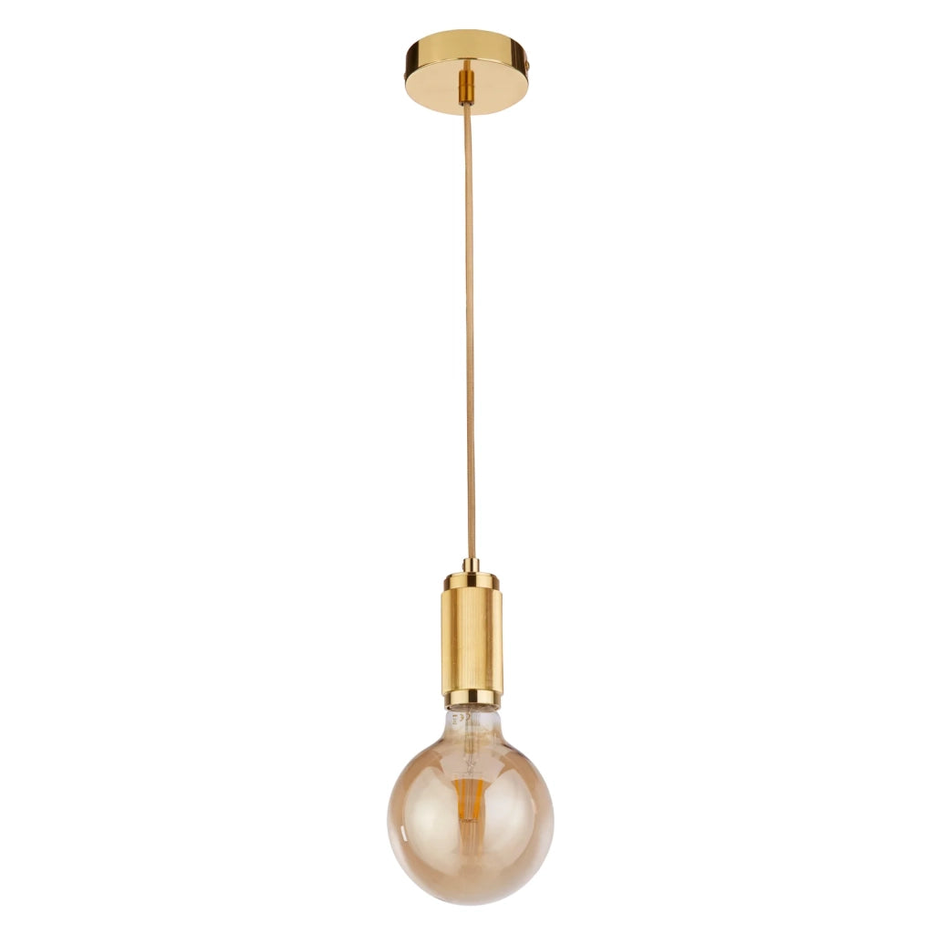 Sospensione Contemporanea Suspension Acciaio Oro 1 Luce E27