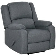 Poltrona Reclinabile Relax con Poggiapiedi, Regolabile, fino a 150 kg, Telaio in Acciaio, 90 x 96 x 98 cm, Grigio