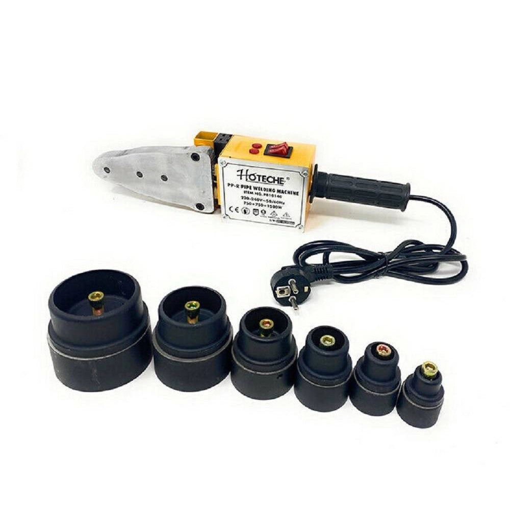 Trade Shop - Polifusore 1500 W Saldatore Per Tubi Con 6 Matrici Accessori Utensili Fai Da Te -