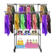 Donkey Appendiabiti Maxi in metallo con ruote Nyana Home 155x79x42 cm Organizzazione e appendiabiti 2 Altezze