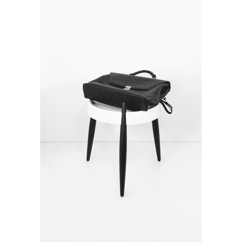 Zafferano Tavolino Liolà h47cm Bianco - Frassino nero