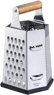 Raspante 6 facce, raspante quadrata in acciaio inossidabile (20 x 12 cm), raspante per verdure, raspante manuale/slicer/hakker, raspante verticale, raspante per cucina con piede antiscivolo