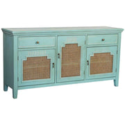Cassettone in legno a 3 ante e 2 cassetti 150x40x77h cm