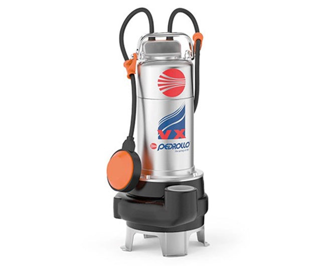 ELETTROPOMPA SOMMERGIBILE IN GHISA E ACCIAIO PER POZZI NERI MONOFASE MOD.VXM VORTEX HP 1  KW 0,75  230V   PEDROLLO S.P.A.