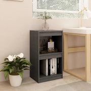 Libreria-Scaffale per Libri-Mobile di Stoccaggio Grigia 40x30x71,5 cm in Legno Massello di Pino