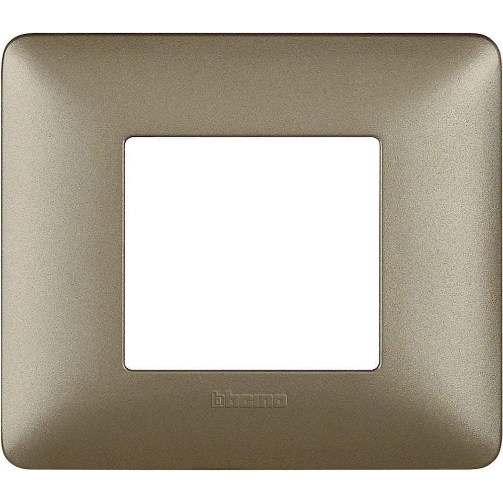 Placca Bticino Matix 2 moduli titanium AM4802MTA