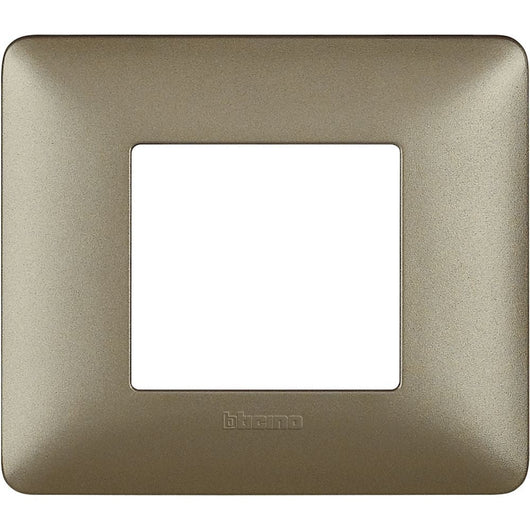 Placca Bticino Matix 2 moduli titanium AM4802MTA