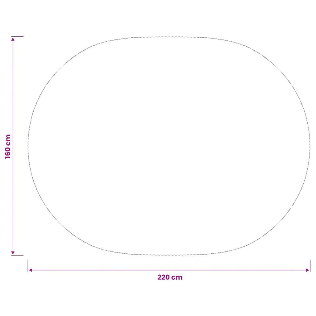 Tovaglia da Tavolo Ovale Bianco 160 x 220 cm Poliestere 42039930