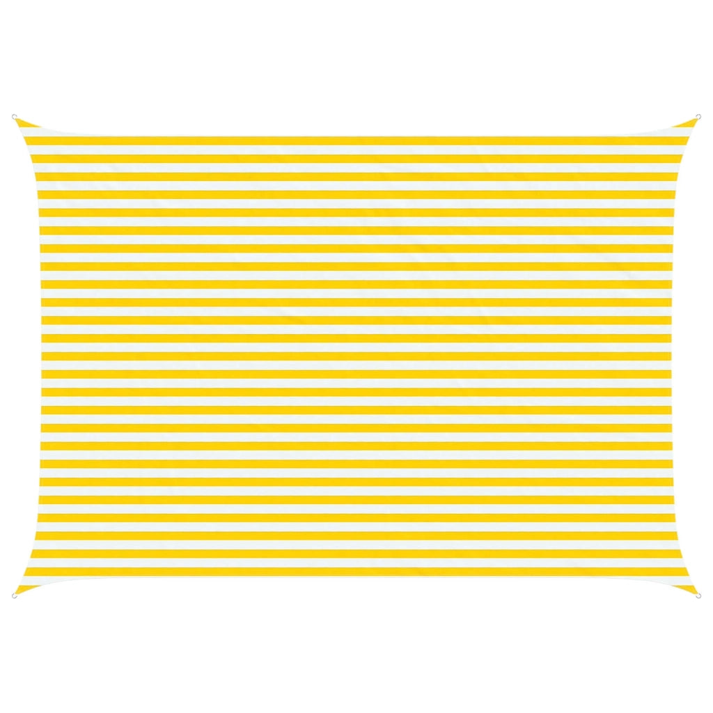 Vela da ombra solare-Telo Ombra-Vela Ombreggiante-Parasole a Vela Giallo e Bianco 5 ¡Á 3,5 m