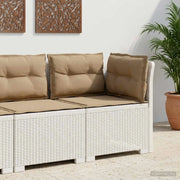 Divano da esterno-Divano da Giardino a 1 Posto con Cuscini Aspetto Rattan PP 227322