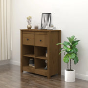 Credenza-Buffet-Armadio da cucina Marrone 70x35x80 cm in Legno Massello di Pino