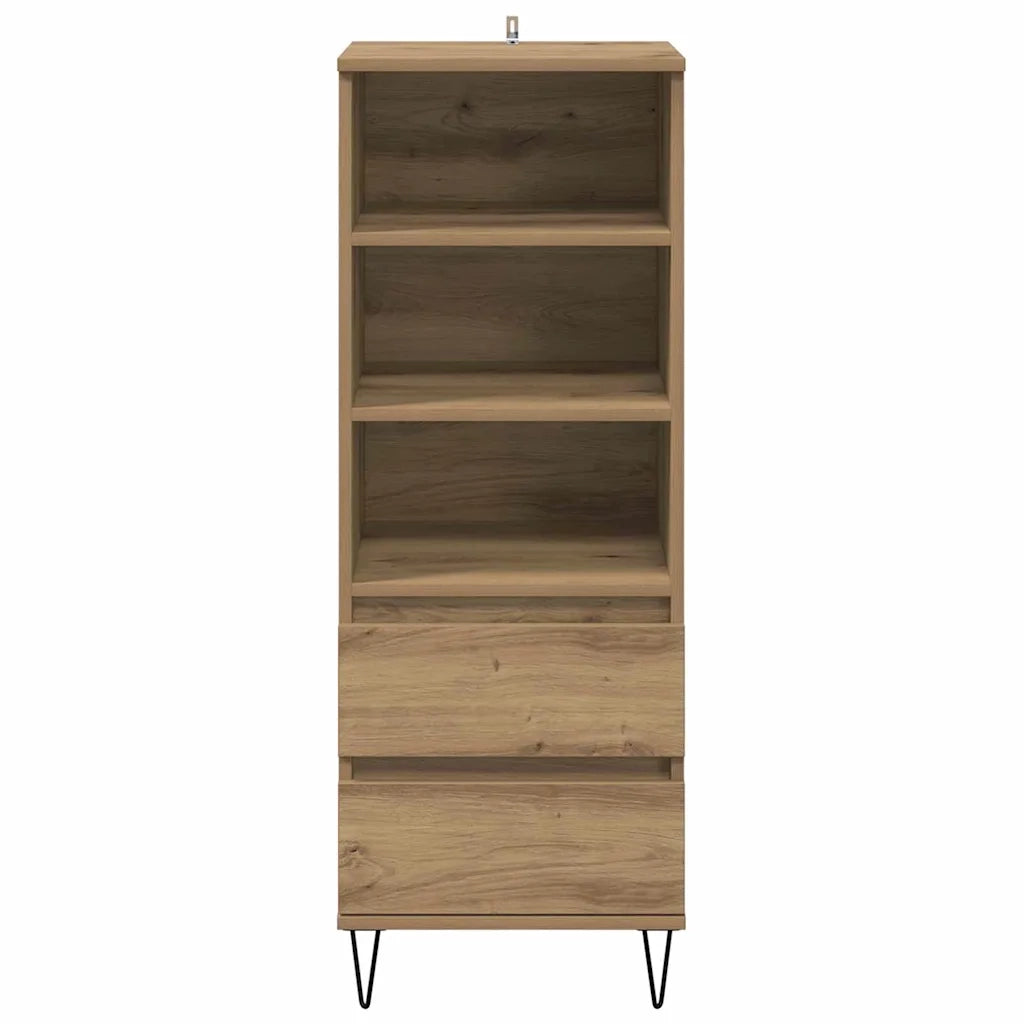 Credenza-Buffet-Armadio da cucina Rovere artigianale 40 x 36 x 110 cm Legno multistrato 894369