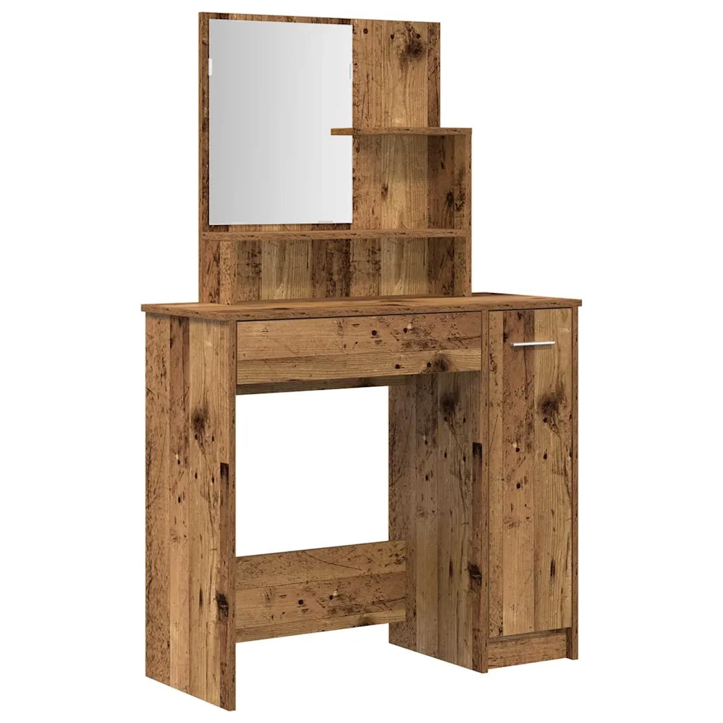 Set Tavolo da Toeletta Legno Antico in Legno Multistrato