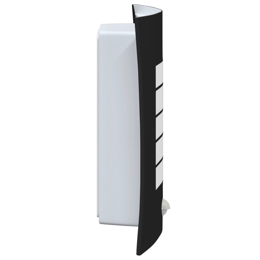 Lampade da Parete Esterne con Sensore 2 pz Nero Acciaio Inossidabile IP44
